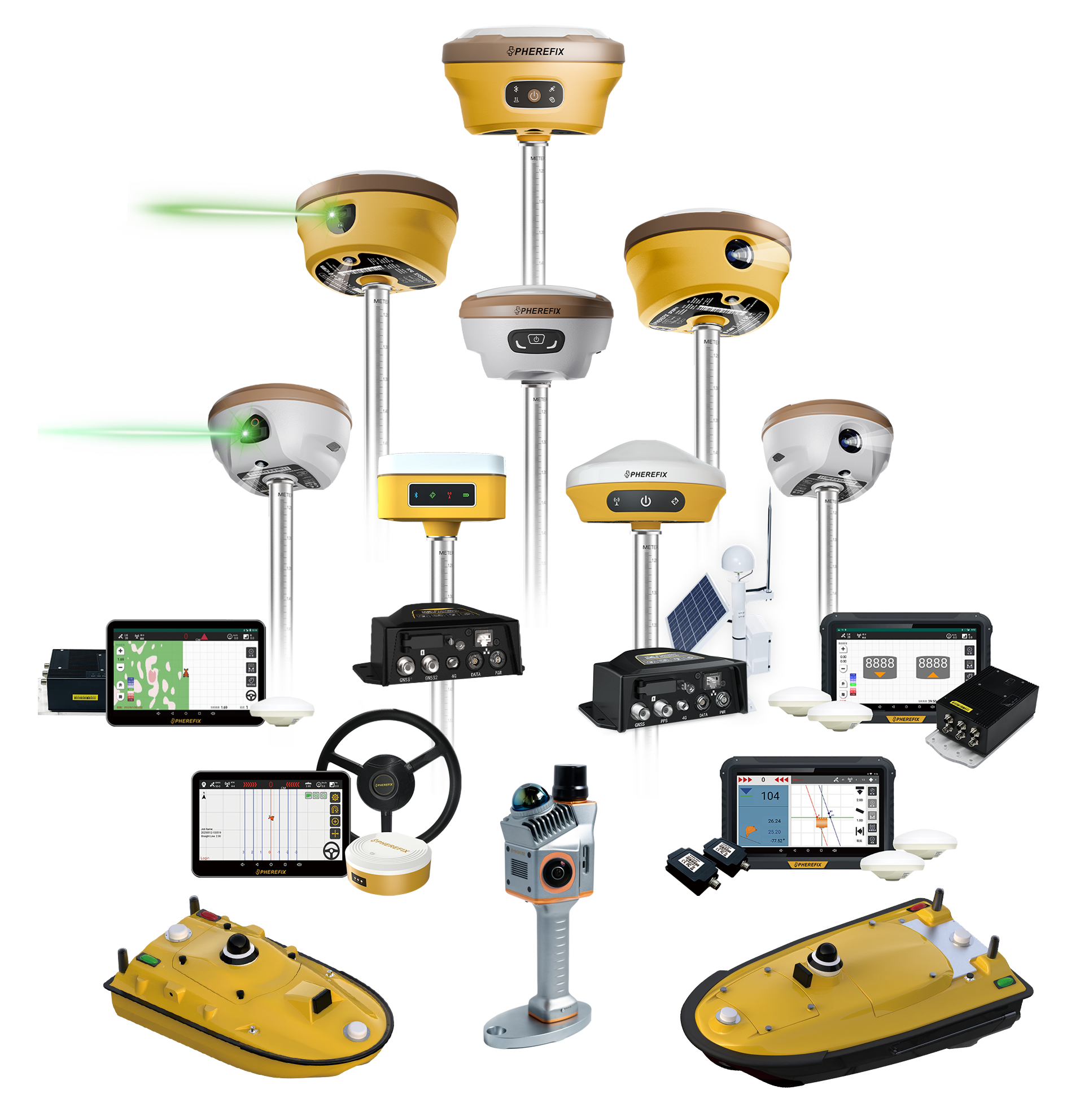Spherefix product family with SP30 and SP35 GNSS receivers